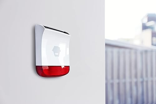 WS-105 Sirena interna wireless - Allarme antifurto con luce stroboscopica blu lampeggiante - Sistema di sicurezza delle prestazioni per la casa - Volume 90 dB - Compatibile con accessori - Honorern