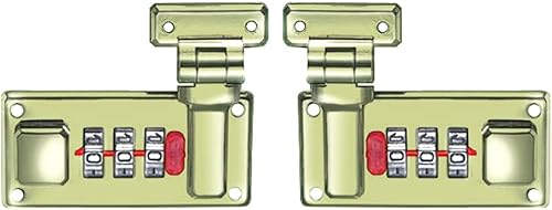 2 cerniere per bagagli con serratura digitale a combinazione a 3 cifre, chiusure fisse di ricambio, accessori di ricambio per borsa degli attrezzi, cassetta degli attrezzi, valigie (bronzo) - Honorern