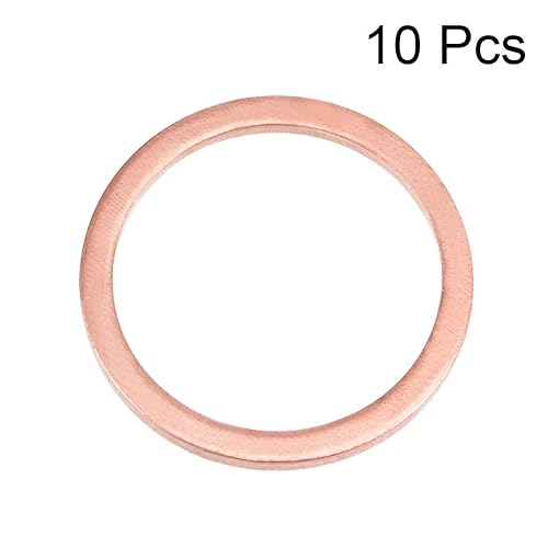 10 pezzi 18 x 22 x 1,5 mm rondella piatta in rame per bulloni a vite. - Honorern