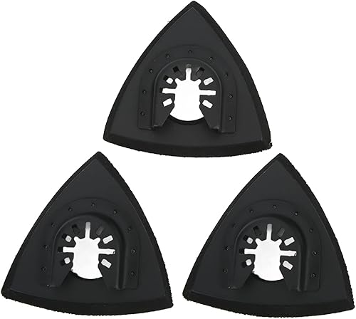 Tampone di levigatura triangolare oscillante da 3 pezzi, tampone per levigatura Delta Multiutensile, tampone per levigatura multiuso oscillante, set di rilascio rapido - Honorern