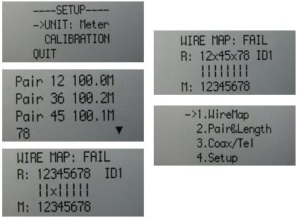 Tester professionale per reti Ethernet RJ45. Visualizza lo schema elettrico e individua il guasto sul cavo dall'origine, con 8 satelliti. - Honorern