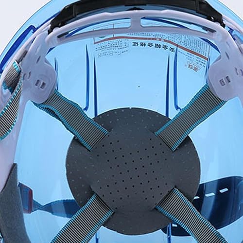 Casco di Sicurezza Industriale Trasparente, Elmetti Costruzione, Elmetto Protettivo per Lavoratori Elmetto Lavoro per Esterni, per Silvicoltura, Costruttori E Industriali - Honorern