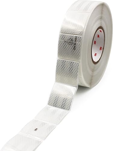 3M Diamond Grade 997S - Segnalatore segmentato per teloni per camion, rimorchi, pellicola riflettente 52 mm (15 metri, bianco) - Honorern