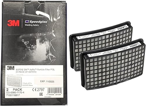 3M? 837012 Adflo? Filtro antiparticolato, confezione da 2 pezzi, da 837010 - Honorern