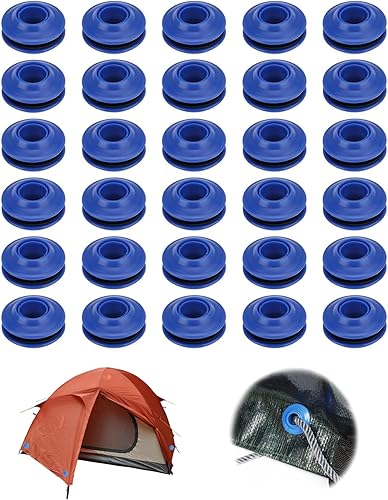 EUYKQNOI 30 Pezzi occhielli per teloni Occhielli per Telone in Plastica,Occhiello per Telone Autoperforante,Occhielli in Plastica Multiuso per Tende da Piscina Teloni Tende Telo Telone,27 x 27 x 11 mm - Honorern