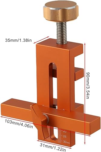 Eawfgtuw Strumento di posizionamento per porte di armadietti Strumento di posizionamento per la lavorazione del legno in lega di alluminio per porte di armadi Morsetto per ante di armadi spessore 7-40 - Honorern