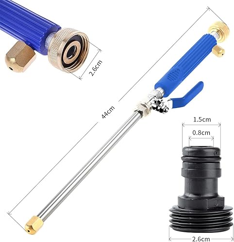 Pressure Washer, Hillylolly Lancia Acqua ad Alta Pressione Lavaggio, Pistola ad Acqua ad Alta Pressione, Getto d Acqua per Pulizia, Pulitore, Bacchetta Idropulitrice, per Tubo Acqua (Blu 3) - Honorern