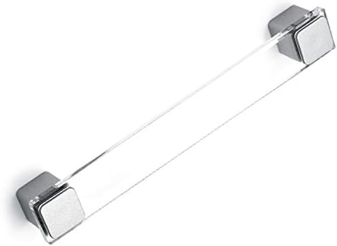 Maniglia Geo - Maniglia Mobile Design, Trasparente con inserti cromati lucidi Trasparente con inserti cromati lucidi - Honorern