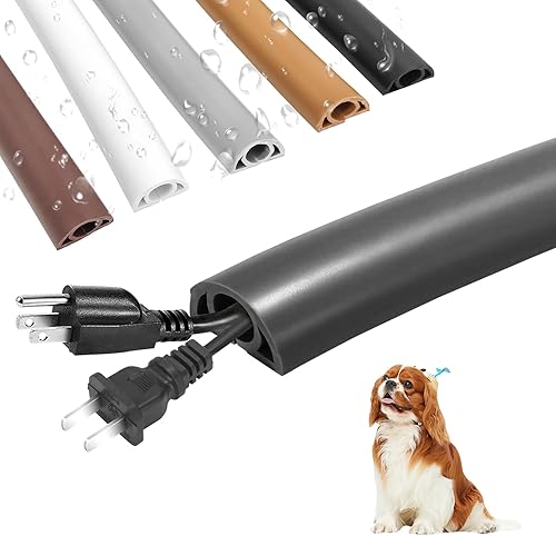 Canalina per cavi autoadesiva, bianca, di alta qualità, flessibile, per casa, ufficio e scuola, inodore e resistente ai mordere, universale, per interni (bianco, 1 m) - Honorern