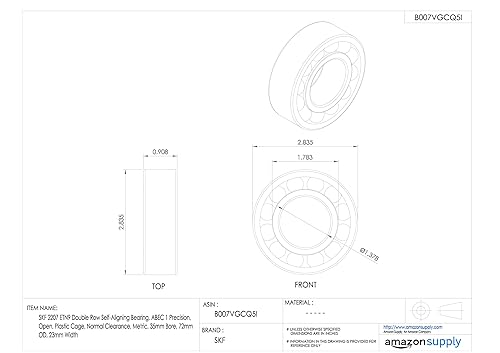 SKF 2207 ETN9 - Cuscinetto a sfera autoallineante - Honorern