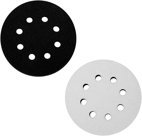 BEPSYOM Platorello per Levigatrice da 125 mm,2 Pezzi Platorello Spugna 8 Fori,Tampone di Interfaccia in Spugna Morbida,Accessori per Levigatrici,Tampone in Spugna Morbida per Tamponi Abrasivi - Honorern