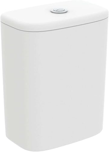 Ideal Standard - Tesi, Cassetta con batteria double flush, Scarico da 4.5/3 litri, Bianco seta - Honorern