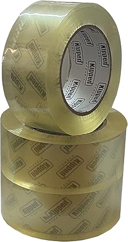 9004TK - Confezione da 3 Rotoli di Nastro Adesivo Trasparente per Imballaggi. Misura: 132mt x 50mm. - Honorern