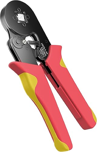 Afeld Pinza Crimpatrice Capicorda Elettrici 0,25 mm² - 10 mm² - Attrezzo di Crimpatura per Elettricisti – Utensile per Cavi elettrici a Regolazione automatica - Honorern