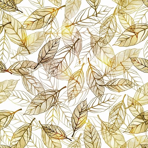 Carta Da Parati Adesiva Muro Foglie Dorate Pellicola Adesiva Per Mobili Vintage Carta Parati Adesiva Per Mobili Bambini Decorazioni Parete Camera Da Letto Paraschizzi Cucina Adesivo 44,5 X 300 cm - Honorern
