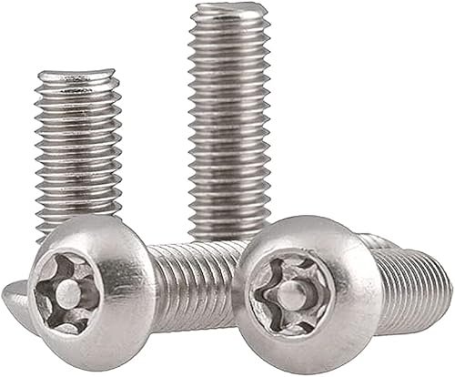 ANSIEDIO Viti Torx Inox - Bulloni a Testa Tonda, Viti a Macchina, Interamente Filettata Bulloni Antifurto, M6×40mm,5 pcs - Honorern