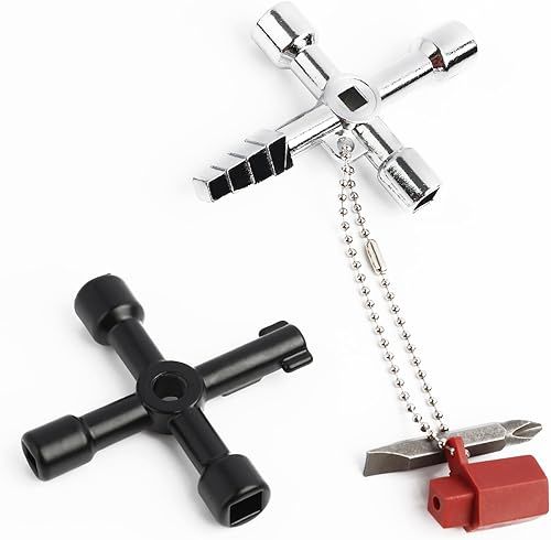 Chiave Quadrata Contatore, 2 Pcs Chiave Universale per Contatori Multifunzione per Quadro Elettrico, Acqua, Cassetta Gas Armadio Utenze, Armadi Contatori Elettrici - Honorern