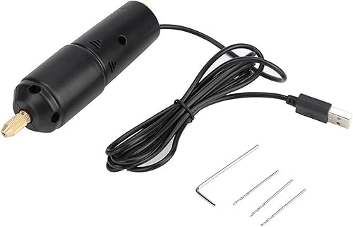 Mini trapano elettrico portatile USB DC 5V Trapano portatile con punte 3pc Utensili rotanti artigianali per carta in plastica di legno - Honorern