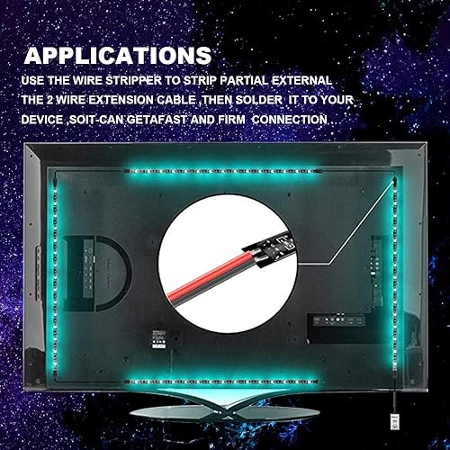 30 m 22AWG Cavo di Prolunga da Cavo 2x0.3mm² 100 piedi Rame Stagnato 22 Gauge 2 Colore Cavo di Collegamento Cavo Elettrico 12V 24V DC per Strisce LED Monocolore 3528 5050 2835 - Honorern