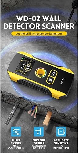 Avanzato WD 02 Metal Detector Wall Scanner Progettato, Rivelatore a Parete Borsa di Immagazzinaggio Scanner da parete Metal Detector Metallo Legno Stud Trova - Honorern