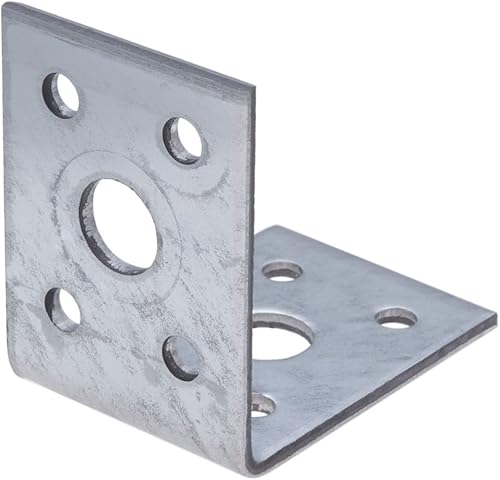 Squadretta di Giunzione Angolo Staffe 90 Angolo 50x50x50x2 Zincato per Armadi di Legno Mobili Brace Shelf Supporter (Confezione da 10) - Honorern