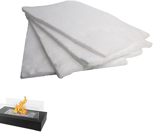 2 Pezzi Lana di Ceramica per Camino Etanolo, 300 × 200 x 50 mm Accessori per Biocamino, Caminetto Spugna da Tavolo per Bruciatore a Bioetanolo - Honorern