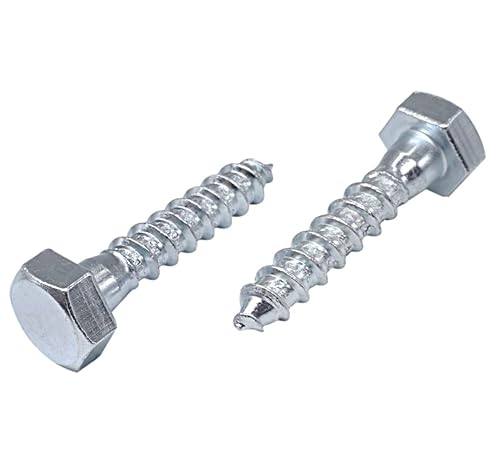 Confezione da 10 viti esagonali DIN 571 in acciaio zincato M10 x 60 mm, vite esagonale, bulloni a testa esagonale, testa esagonale, viti a testa esagonale (10, M10 x 60 mm) - Honorern