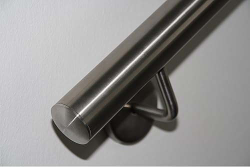 Corrimano in acciaio Inox V2A, 42,4 mm 240K lucido da parete, fino a 6 metri - Honorern