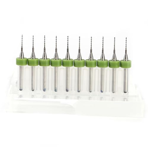 10 pezzi PCB Micro Punte Per Trapano in carburo Scanalatura Elicoidale PCB Punta Circuito Stampato 0.3mm - Honorern