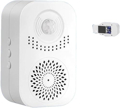 Campanello sensore rilevatore di passaggio, campanello personalizzabile con sensore di movimento, 20 voci registrabili, bianco - Honorern