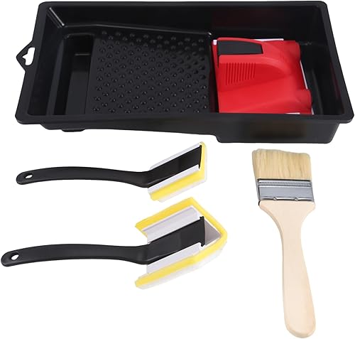 Mokassy Tagliabordi di vernice con finiture e tampone per ritocco, pittore angolare, vassoio per pittura, tampone di vernice per bordi muri, strumento per tagliabordi di vernice per pareti - Honorern