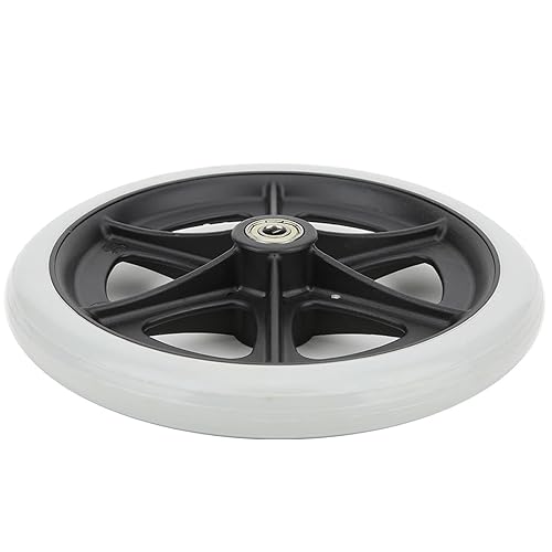 1pc 8 pollici ruota anteriore sedia a rotelle antiscivolo in gomma sostituzione singola ruota cuscinetto diametro interno 8mm/0,3 pollici - Honorern