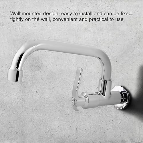 Rubinetto Singolo per Acqua Fredda G1/2 Pollici Rubinetto per Lavello a Parete Rubinetto per Lavello da Cucina Rubinetto Rotante per Cucina Domestica (LQ-3093 20 cm) - Honorern