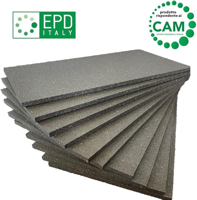 Polistirolo GRAFITE Espanso - Spessore 2 centimetri - Pannelli per Isolamento Termico (10 Pan. - 5 Mq.) Alte prestazioni Densità Maggiorata - Honorern