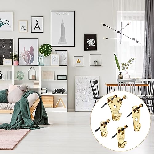 Gancio per Cornice Set,120 PCS Kit di Ganci Cornice per Pareti Dure Heavy Duty Immagine Ganci Assortimento Kit con Chiodi Photo Frame Ganci per Appendere Cornici Specchi Orologi - Honorern
