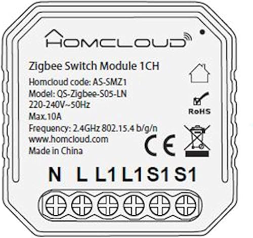 Modulo Interruttore Zigbee intelligente da inserire nella scatola elettrica 503, comandabile da Smartphone e Vocalmente. Necessita di centralina Hub Zigbee Homcloud. - Honorern
