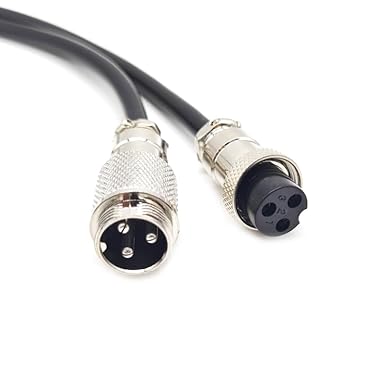3.28 ft GX16 3 poli maschio a testa femmina aviazione, GX16 3 pin femmina a maschio cavo elettrico pannello pannello di montaggio circolare metallo aeronautico cavo adattatore cavo per navi 18AWG - Honorern