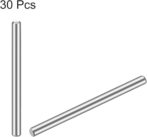 3x50mm(Circa 1/8') Tassello Perno, 30pz 304 Acciaio Cilindrica Perno，Spina Centraggio Perno di Supporto in Metallo - Honorern