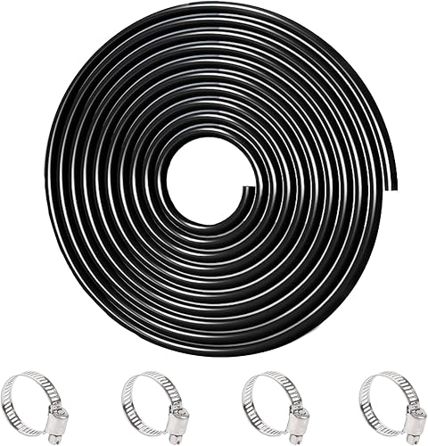 Jortmrd 3 Metri Tubo Silicone Tubo a Vuoto in Silicone Tubo per Auto Tubo per Vuoto ad Alta Temperatura Nero per Tutti Gli Accessori Aria Pompa Indicatore Turbo Vuoto o Input Output (ID 4 mm, OD 8 mm) - Honorern