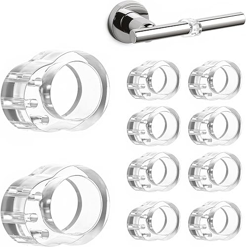 10 Pezzi Fermaporte per maniglie - Fermaporte per maniglie in PVC - Silicone Anti Protettori - 17 mm Apertura - Protezione Per Porte e Finestre - Paraspigoli Per Porta - Honorern