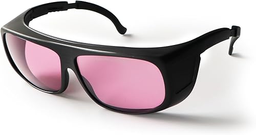 Occhiali di Protezione Laser OD4+ 190-380nm & 750-860nm,808nm, 830nm, Protezione per Gli Occhi con Occhiali Laser a Luce UV e Vicino Infrarosso con Custodia. - Honorern