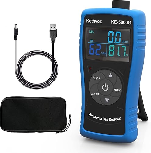 Rilevatore Gas Professionale, Kethvoz Misuratore Qualità dell'Aria Interno Misura HCHO TVOC PM2.5/10, Rilevatore Formaldeide Digitale con Registrazione & Calibrazione dei Dati KE-5800S - Honorern