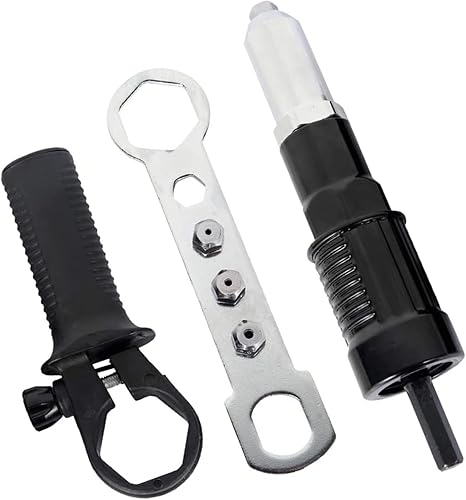 Adattatore per pistola per rivetti elettrico Adattatore per trapano rivettatore Strumento per dadi per inserti rivetti con testa del rivetto di diametro 2,4/3,2/4,0/4,8 mm - Honorern
