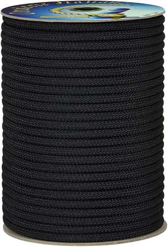 006086406 Doppia treccia skipper alta tenacità, nera, 6 mm - 50 metri - Honorern
