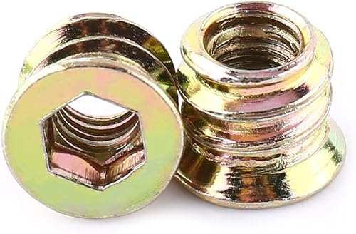 Confezione 20 Boccole Filettate, Dado di Trasmissione, Inserti per Viti a Esagono Incassato, Inserto Filettato, Dado di Trasmissione in Acciaio Al Carbonio Zincato, Inserto Filettato(M8*13mm) - Honorern