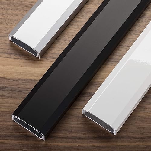 Canalina per Cavi di Design 1100 x 50 x 20 mm Argento anodizzato con Spazio per Molti Cavi Passacavi Fissacavi il Design - Honorern