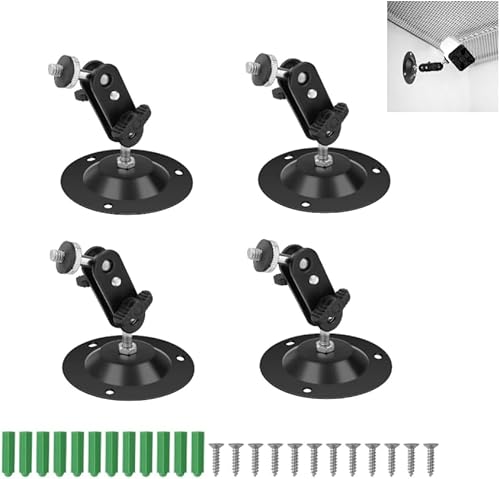 Ceeyoll 4 Pezzi Supporto da Parete Per Fotocamera Supporto da Parete Eegolabile a 360 Gradi Staffa Telecamera Per Staffe di Montaggio Interne Ed Esterne Staffa di Monitoraggio in Metallo - Honorern