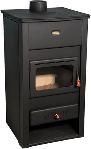 Prity Stufa a legna, 10 kW, ghisa, multi combustibile, nero grafite, riscaldamento - Honorern