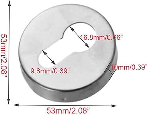 Copri Serratura,2paia Robusto Durevole Serratura Coperture,Copertura per Serratura Della Porta Serratura Rosetta in Acciaio Inox Spazzolato,Rosetta per Chiavi Rosetta di Sicurezza,Con Viti - Honorern