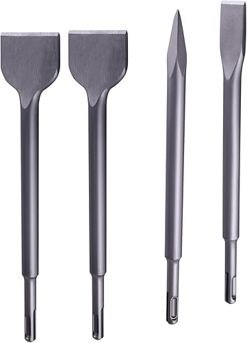 CNCYEAH Set di 5 scalpelli SDS Plus, include scalpello per piastrelle, scalpello piatto, scalpello largo, scalpello a punta e scalpello a forma di U, per pietra e muratura, muratura, muratura di - Honorern